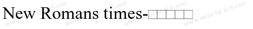 New Romans times字体转换